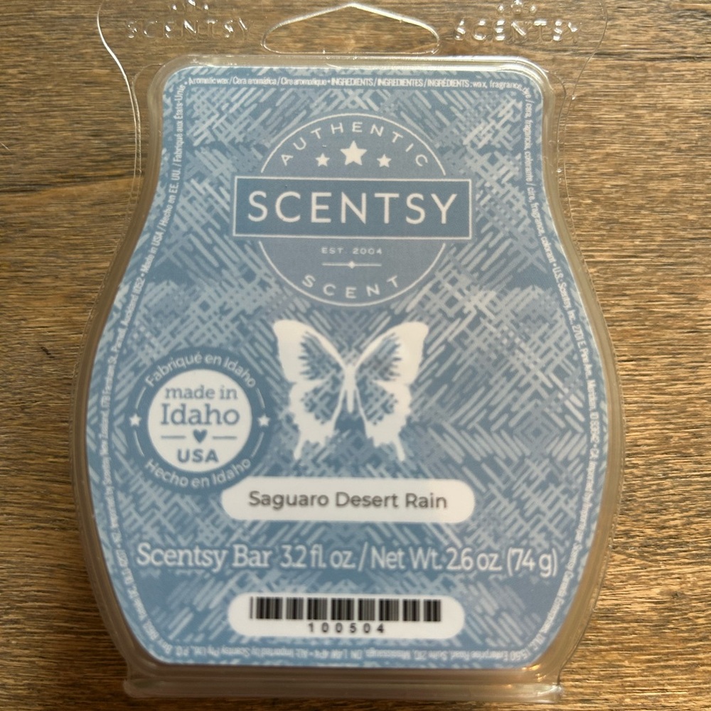 Scentsy Saguaro Desert Rain Fragrance Bar - Soft Blue